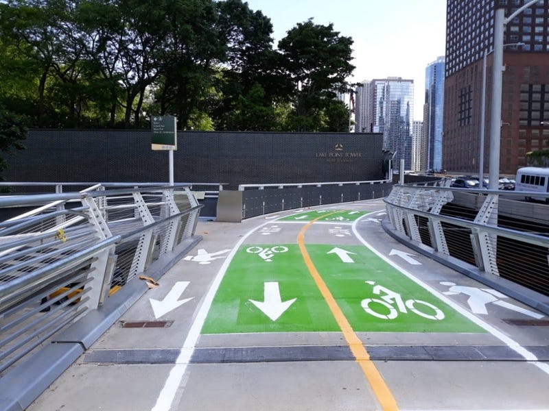 This segment of the flyover was reopened Thursday morning.