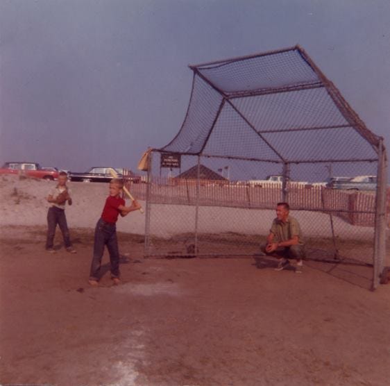 Playing ball.