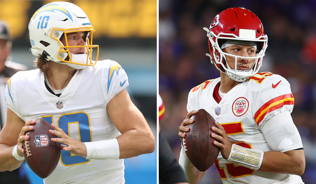 QB's Justin Herbert and Patrick Mahomes