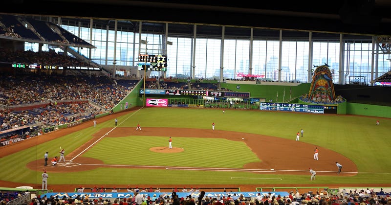 Marlins install first seat at new ballpark