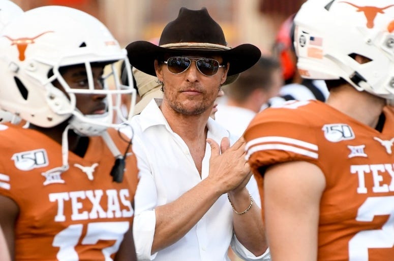 Matthew McConaughey OSU at TX Scott Wachter USA TODAY Sports