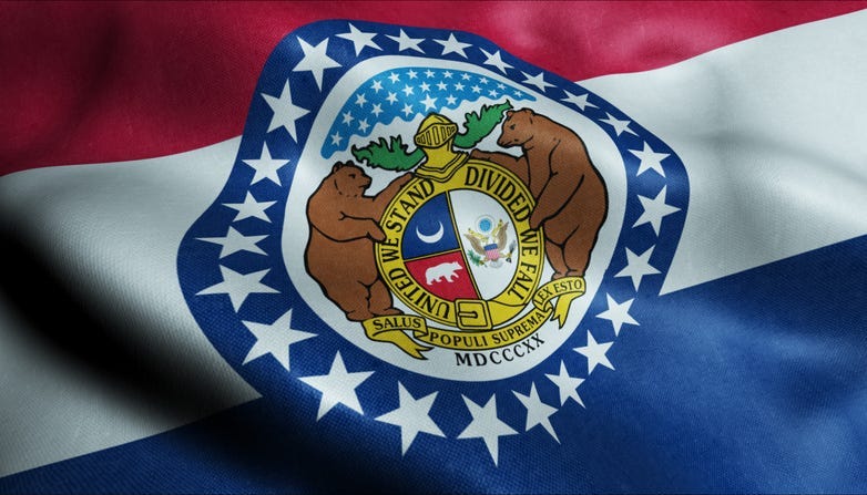 An image of the Missouri state flag