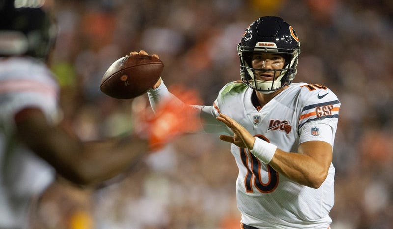 Bears quarterback Mitchell Trubisky finds receiver Taylor Gabriel for a touchdown against the Redskins.