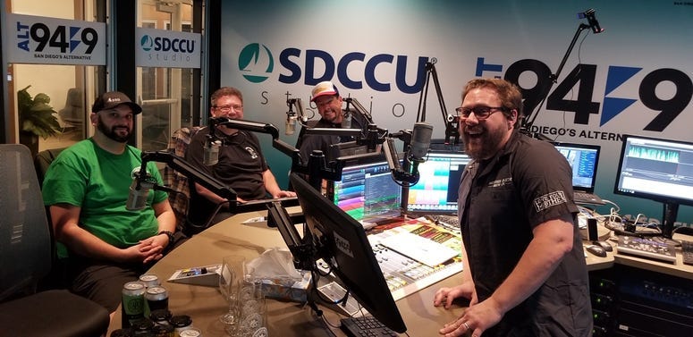 Nick, Kevin, Ken, and Jeremy in ALT 949 studio