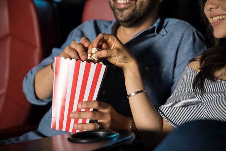 movies and popcorn