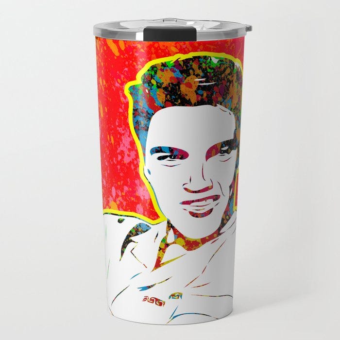 Elvis Splatter Series Presley Pop Art Travel Mug