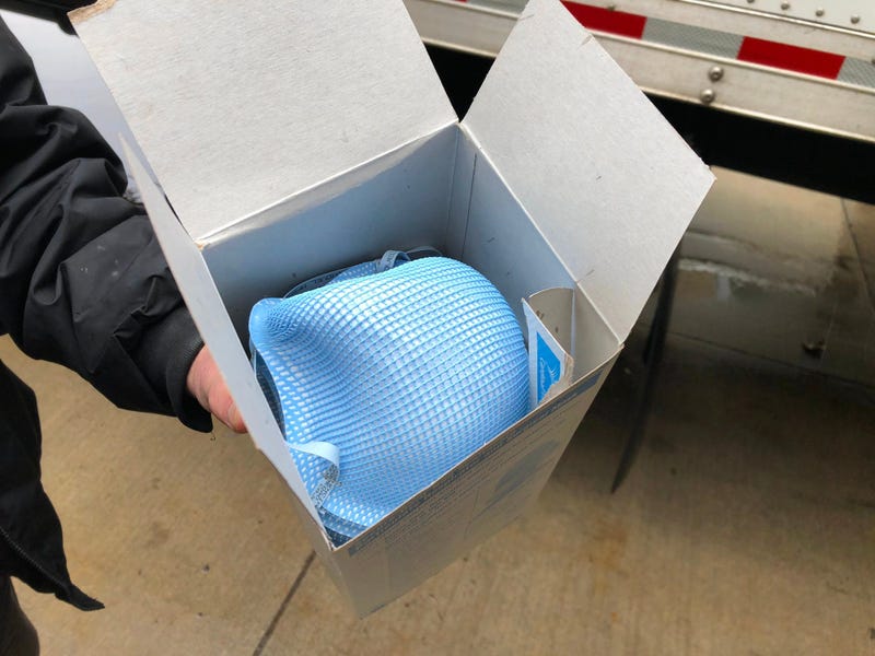 N95 Masks donated to Kaleida Health System. March 23, 2020 (WBEN Photo/Mike Baggerman)