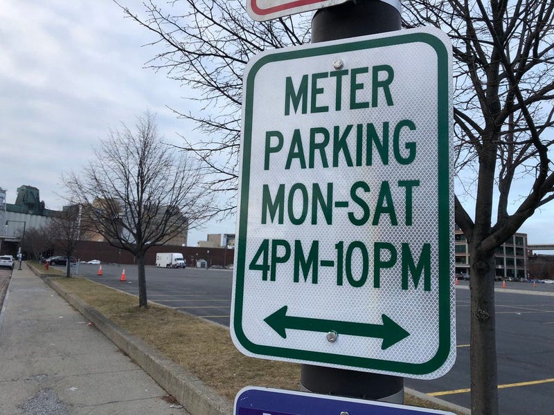 New parking sign added on Columbia Street in Buffalo. January 2, 2019 (WBEN Photo/Mike Baggerman)