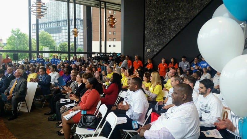 Dozens of corporate, civic, and political leaders gathered at the U.S. Steel Building to take the Father’s Day Pledge to end gender violence.