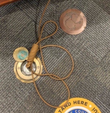 Noose Shaped Cord At Courthouse