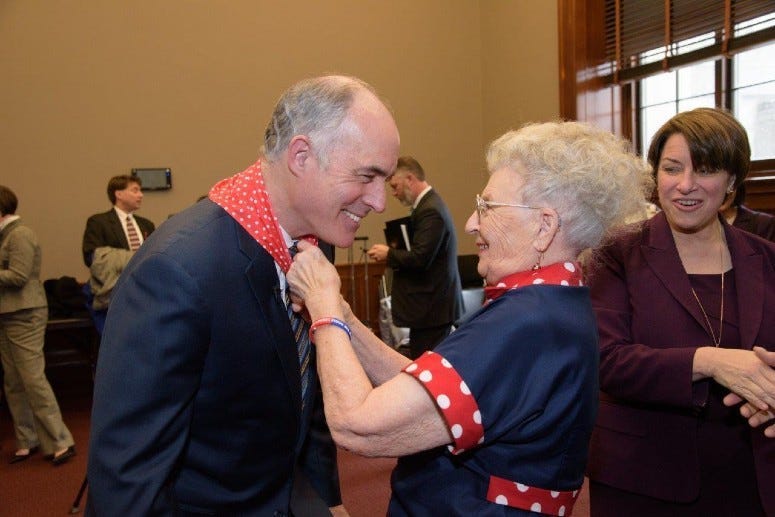 Mae Krier and Sen Bob Casey