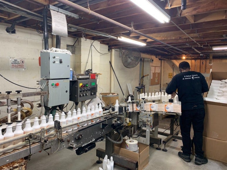 At The Bullen Companies — a business based out of Delaware County which makes specialty cleaning products.