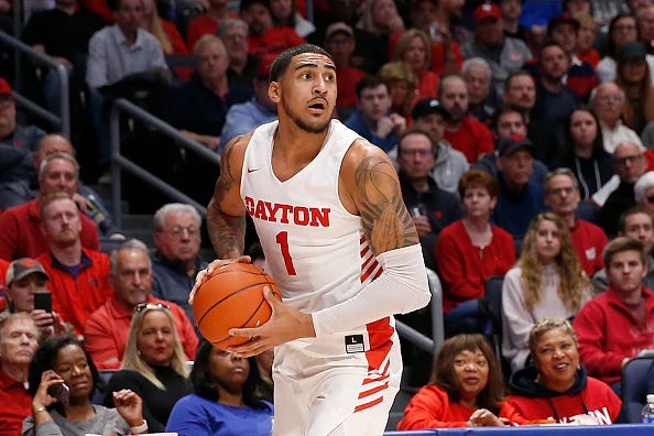 Dayton's Obi Toppin surveys the floor