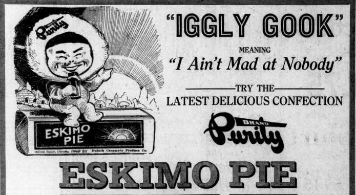 Newspaper ad for Eskimo Pie, on page 3 of the January 24, 1922 Duluth Herald.