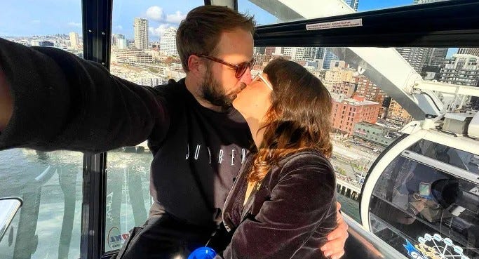 Courtney Courier and her now fiancé, Cameron