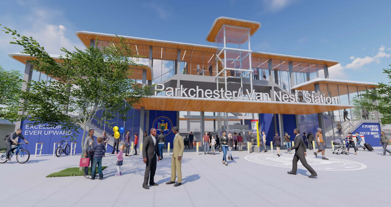 A rendering for the Parkchester/Van Nest Station.