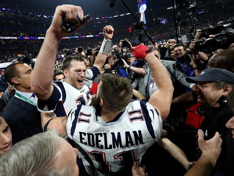 Tom Brady and Julian Edelman