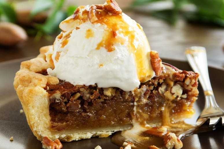 Pecan Pie piece with whip Getty images