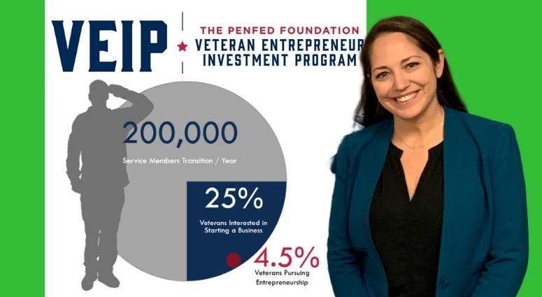 Seda Goff, Director of Veteran Entrepreneurship at PenFed Credit Union talksabout a program that helps veterans access the capital needed to launch their business