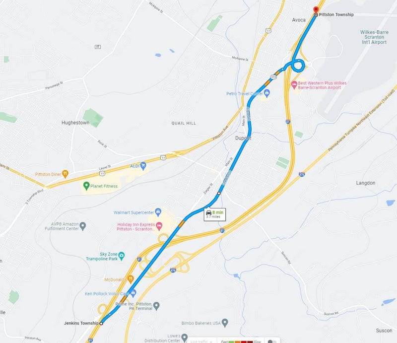 PennDOT shutdown map