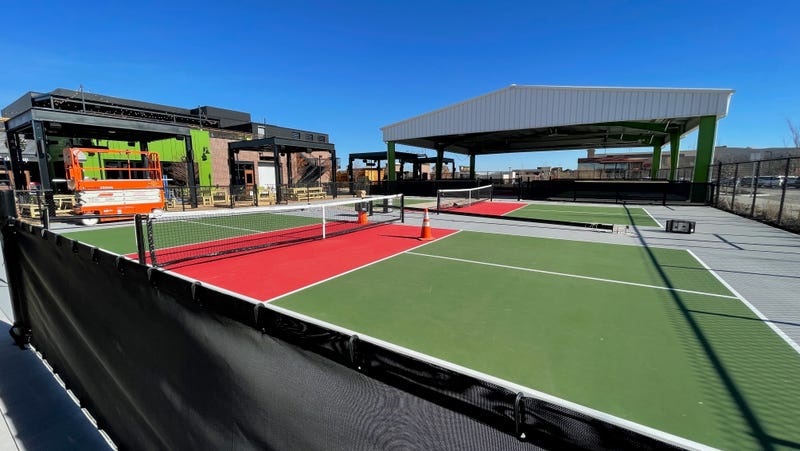 Pickleball courts at new Chicken N Pickle in Overland Park