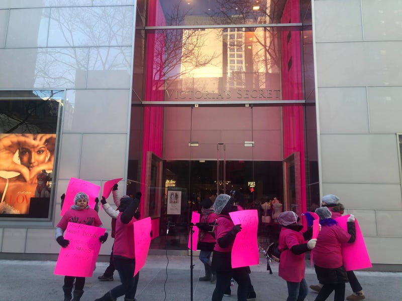 Protest Beauty Products Workers