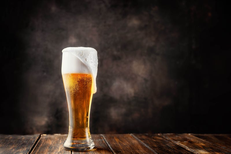A pint of frosty beer