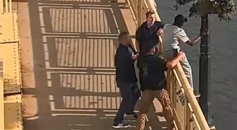 Pittsburgh Police Stop Man From Jumping Off Bridge