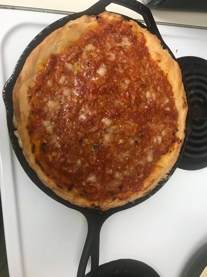 deep dish pizza