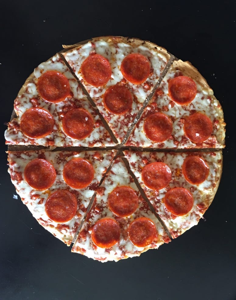 pizza cooked.