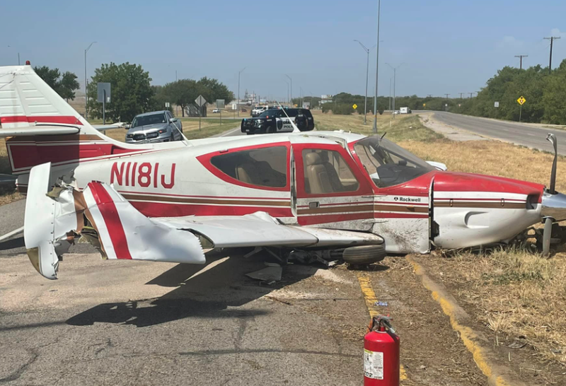 Small plane crash lands near Granbury airport