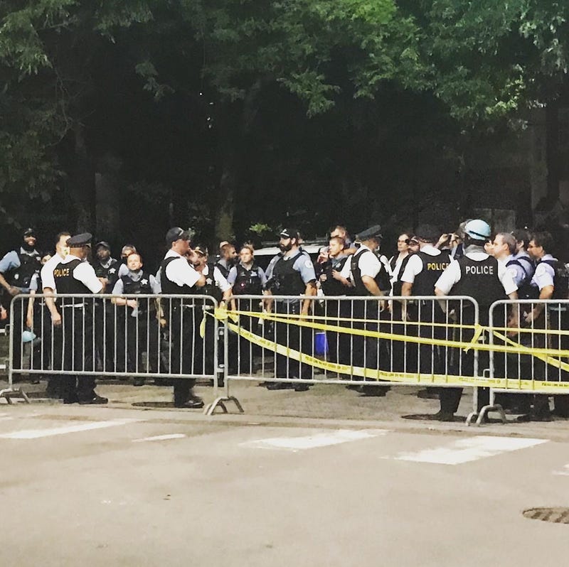Police in Logan Square at Wrightwood/Kimball