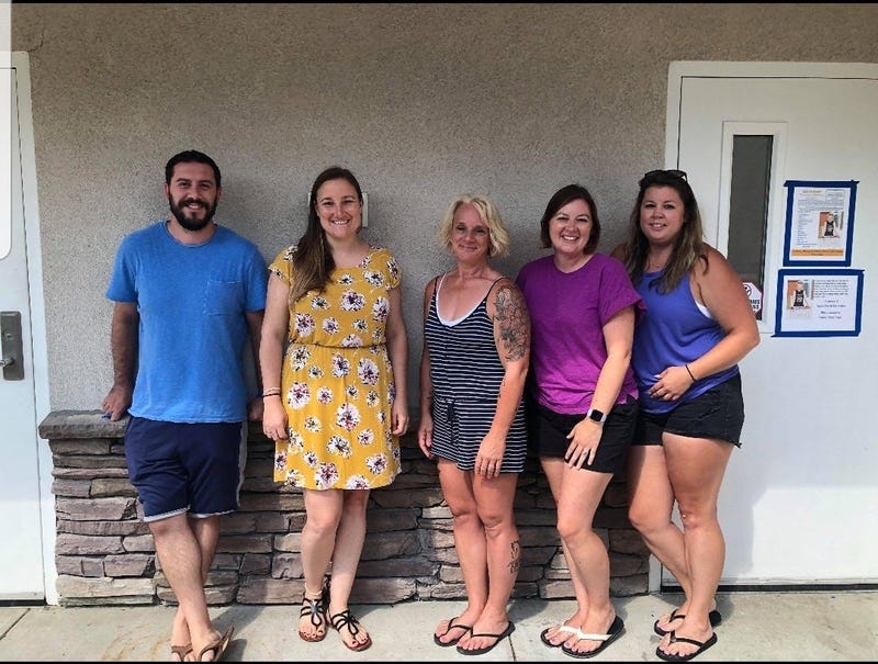 From left: Preston's Pantry Project planning committee members Brandon Foose, Lindsey Mason, Daphne Benfield, Heather Stehman and Kristin Behre.