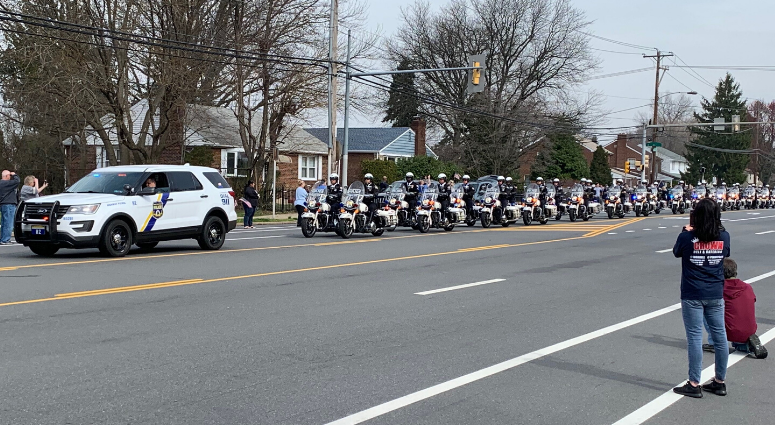 Motorcade procession for late Philadelphia Police Sgt. James O'Connor