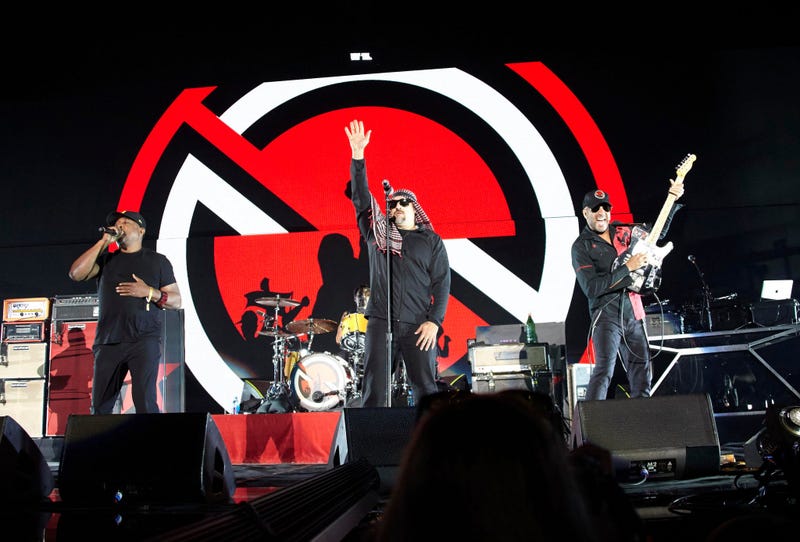 Chuck D, B-Real, and Tom Morello of Prophets of Rage perform onstage during KROQ Almost Acoustic Christmas 2017