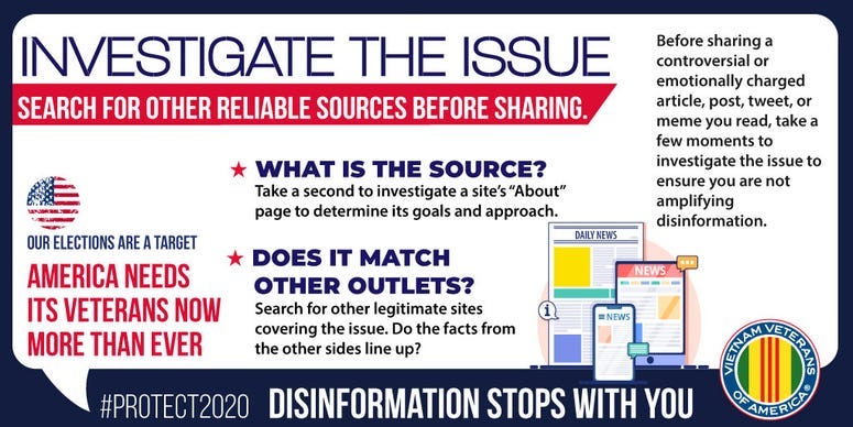 VVA campaign to prevent disinformation