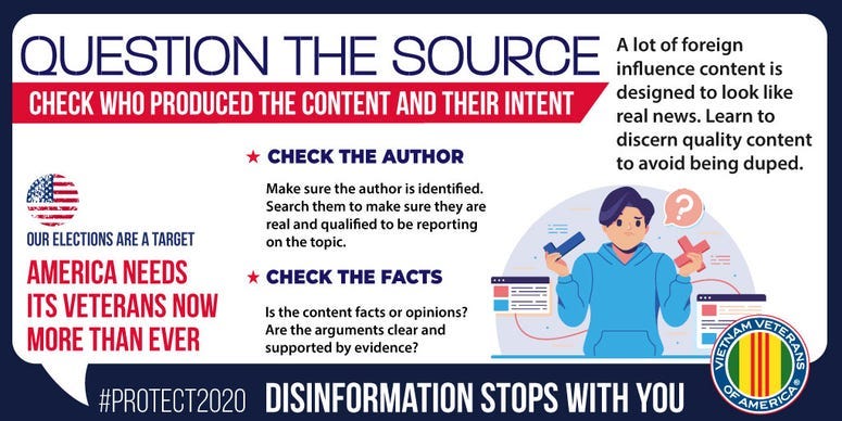 VVA campaign to prevent disinformation