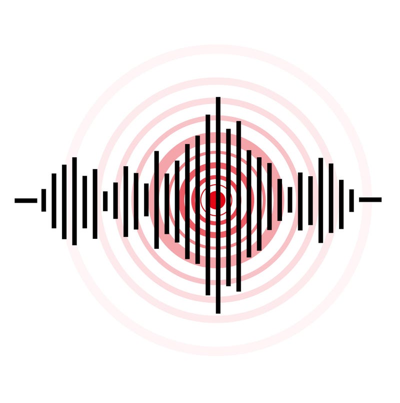 earthquake icon on white background