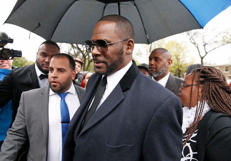 R. Kelly is seen outside a hearing on May 7, 2019