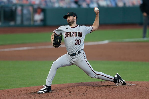 Robbie Ray pitches for the Diamondbacks