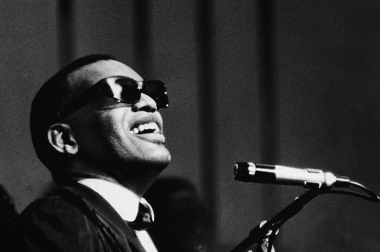Ray Charles performes live in concert.