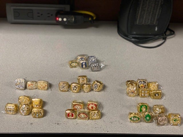 Super Bowl Rings Fake O'Hare