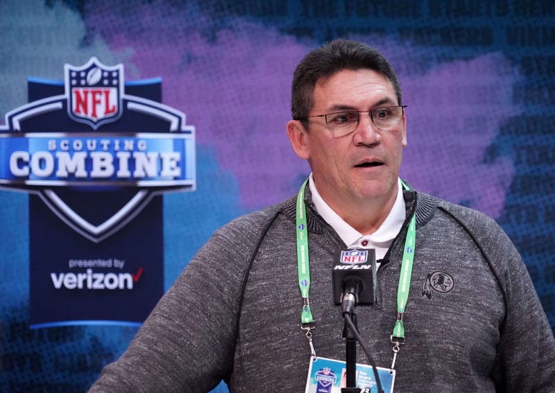 Redskins head coach Ron Rivera speaks at the 2020 NFL Scouting Combine.