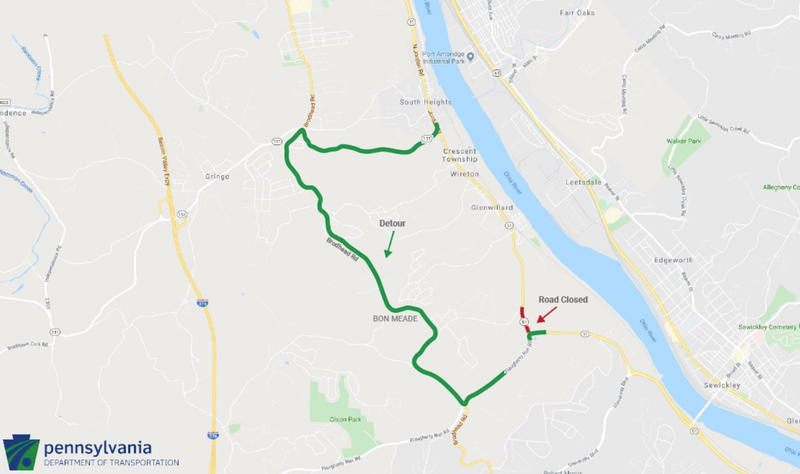 Detour Map for landslide in Moon