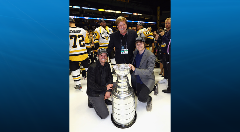 Ron Burkle with son Andrew