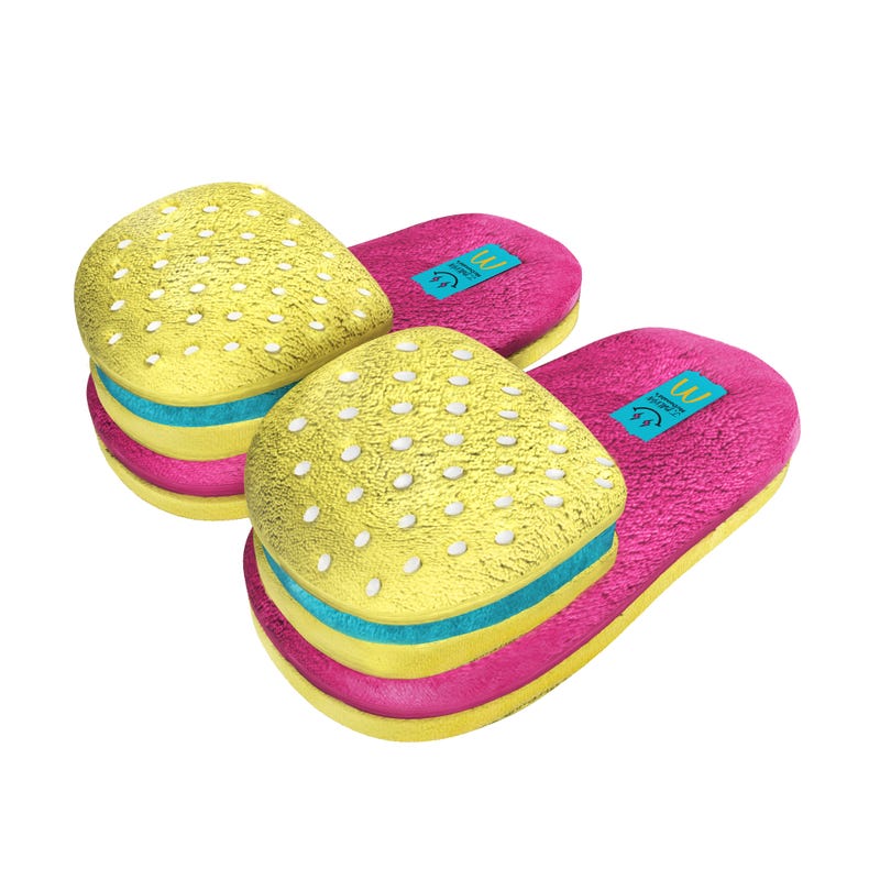 Hamburger slippers from J Balvin and McDonald's collaboration