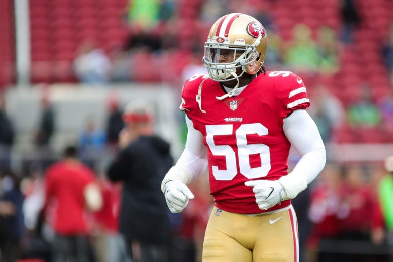 San Francisco 49ers outside linebacker Reuben Foster