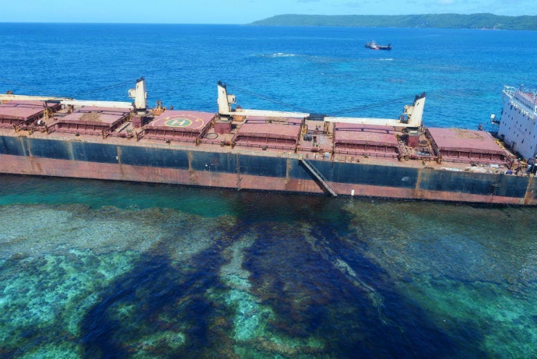 An environmental crisis is unfolding in the Solomon Islands, where a ship is leaking oil near a UNESCO World Heritage Site and threatens to spill hundreds of metric tons more, authorities say.