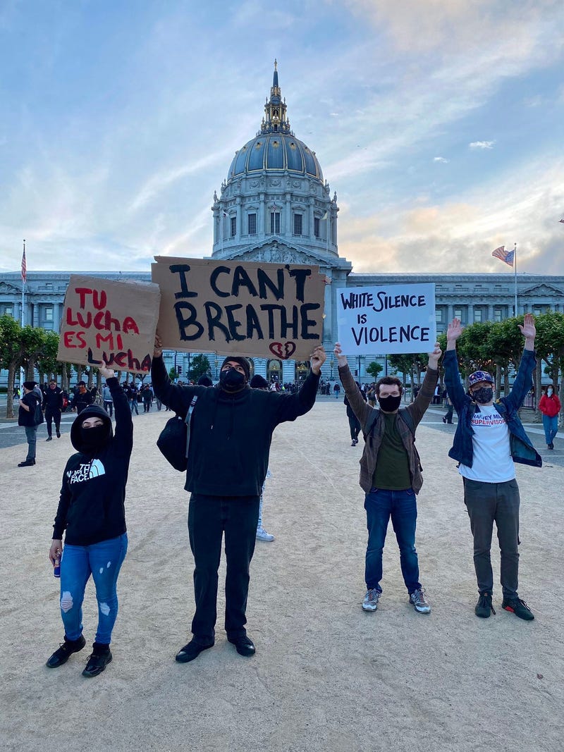 Demonstrations in San Francisco over the death of George Floyd.