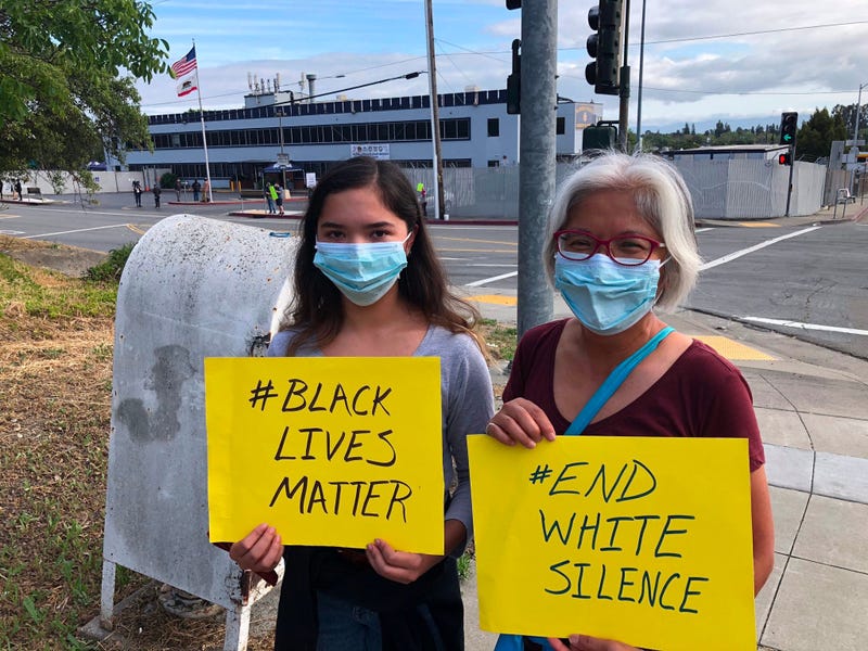 A rally in San Leandro calling attention to police brutality and the death of George Floyd.